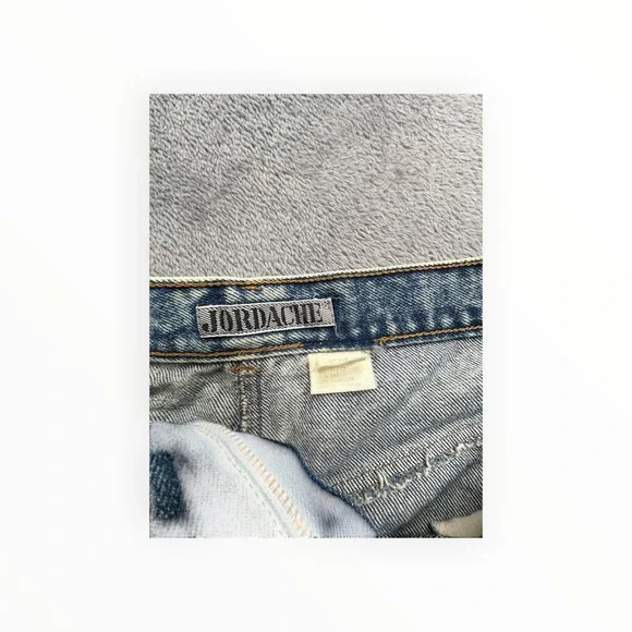Jordache Denim Skirt Womens 11/12 Blue Acid Wash Basics High Waist Back Zipper - Picture 3 of 10